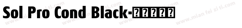 Sol Pro Cond Black字体转换